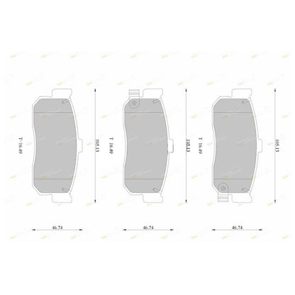 Rear Disc Brake Pad Set for Nissan Bluebird/Maxima/Pulsar (1993-2001)