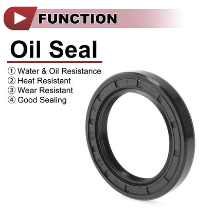 Rotary Shaft Seal 35x50x7mm Oil Seal Nitrile 70D Black 5 Pcs