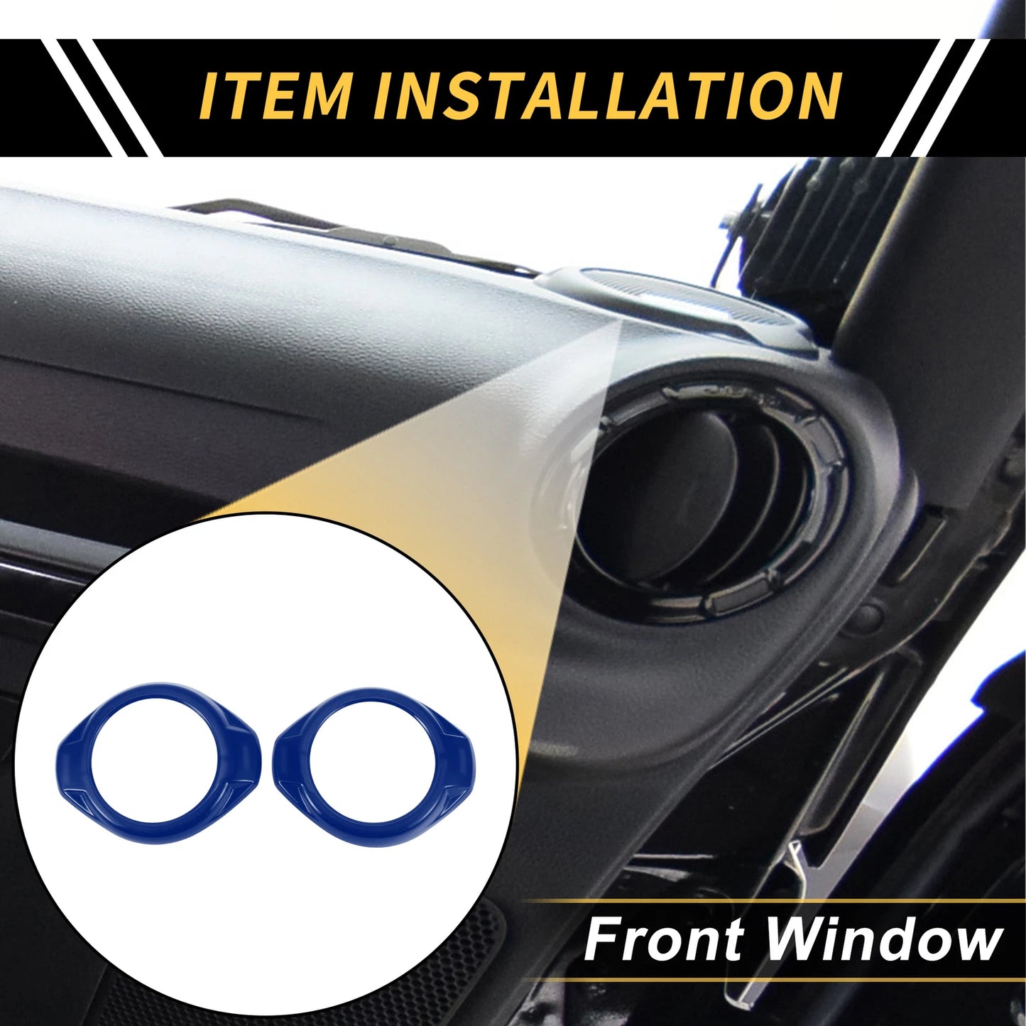 A Pillar Speaker Ring Cover Trim for Jeep Wrangler JK JKU 2 Door 4 Door (2007-2018)