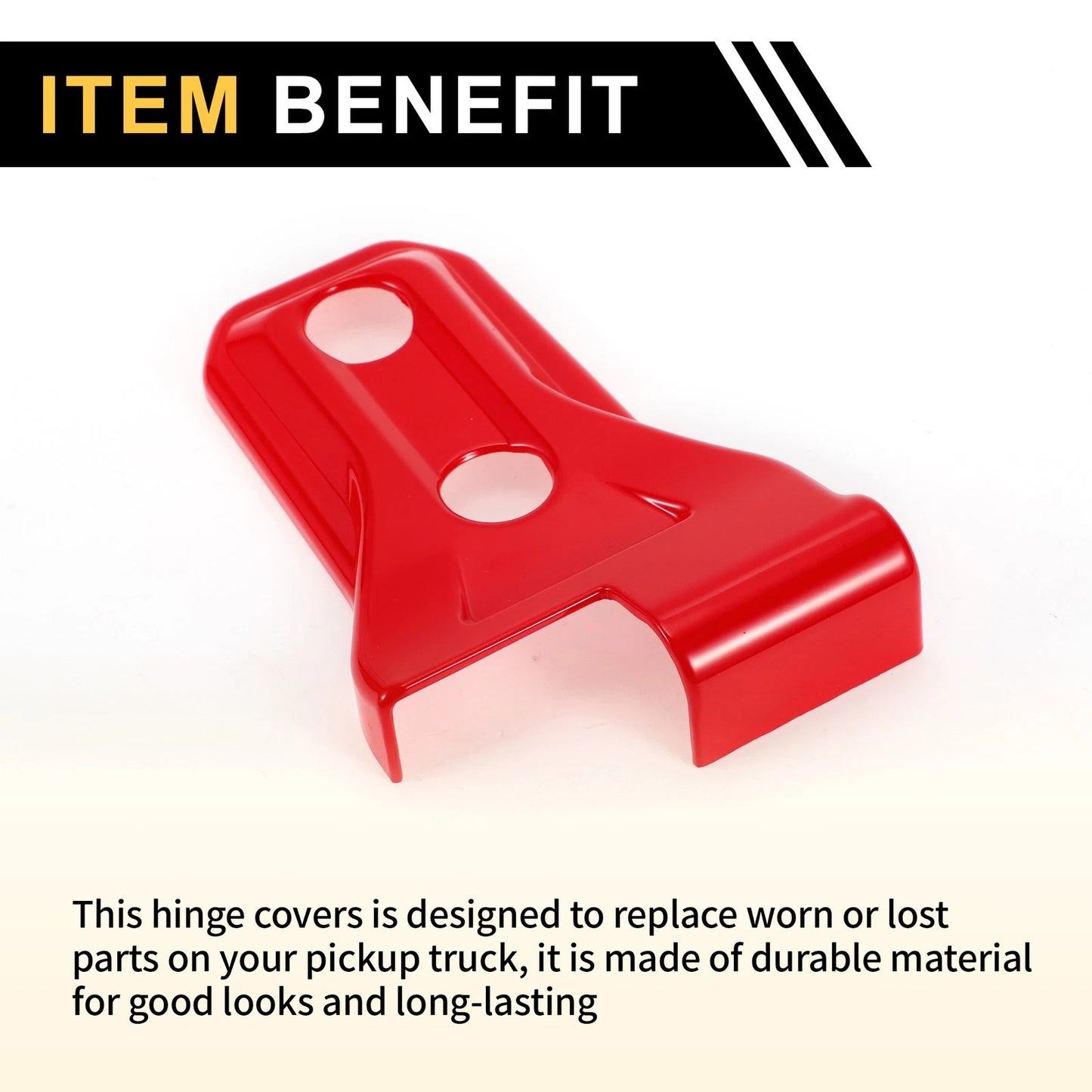 Red Door Handle Hinge Cover Trim for Jeep Wrangler JL Gladiator (2018-2023)