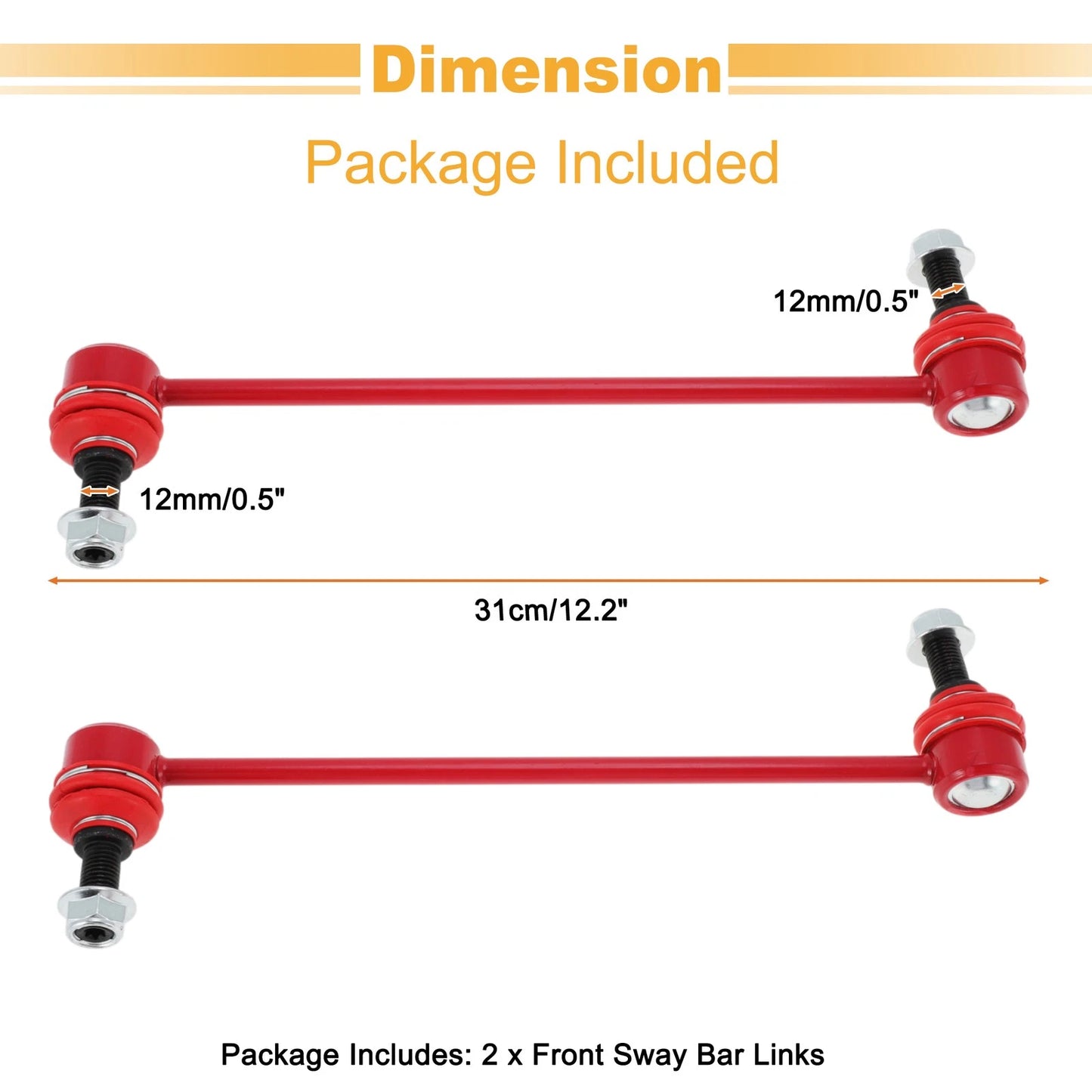 Front Stabilizer Sway Bar Links for Jeep Compass, Renegade (2017-2023)