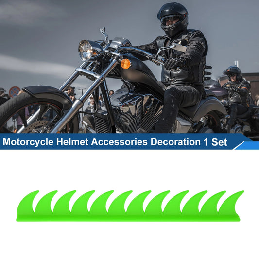 Motorcycle Helmet Accessories Decoration Fluorescent Color Plastic PU Glue 1 Set