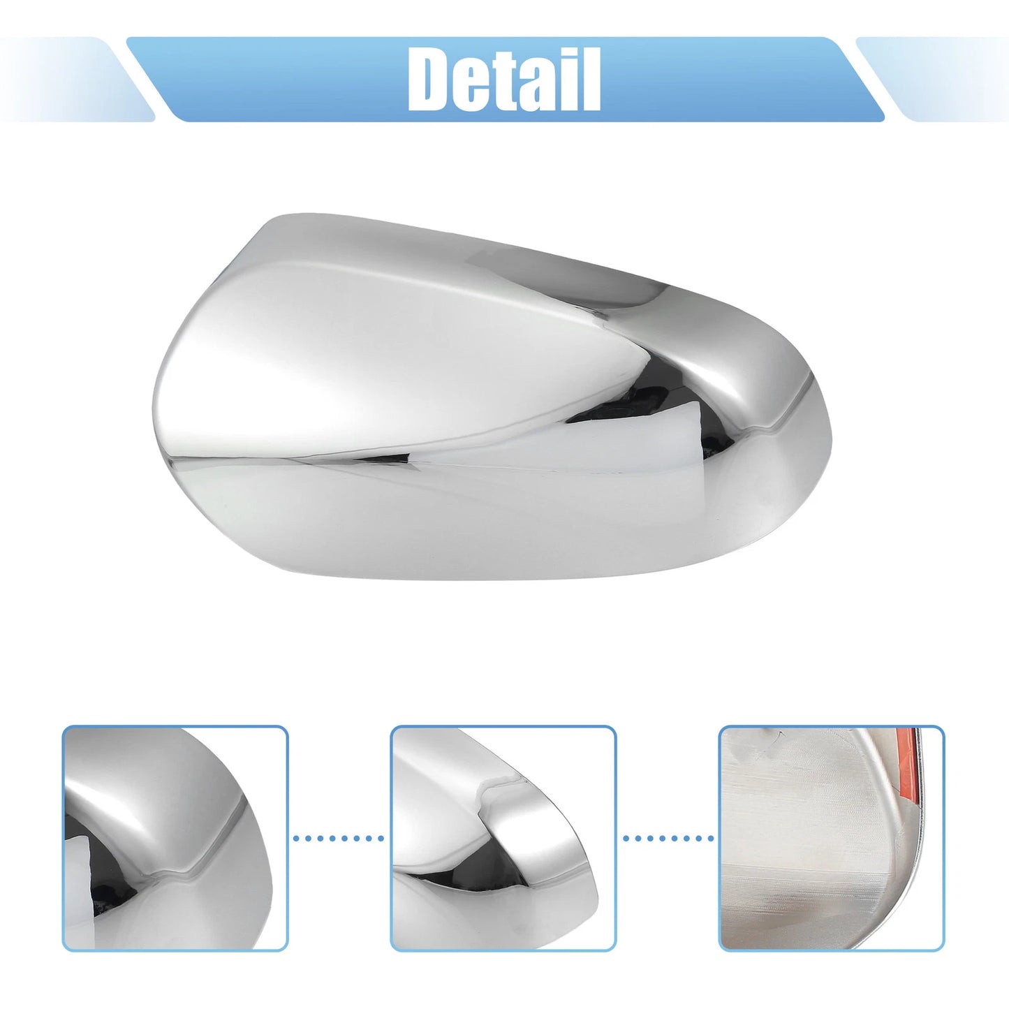 Chrome Plated Top Half Mirror Cover for Toyota Camry (2012-2016)