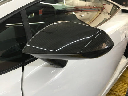 Real Gloss Carbon Fiber Replace Side Mirror Caps for Lamborghini Gallardo LP570