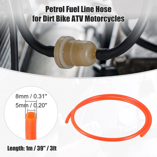 0.31'' x 3ft Red Fuel Vent Line Hose for Motorcycle Dirt Bike
