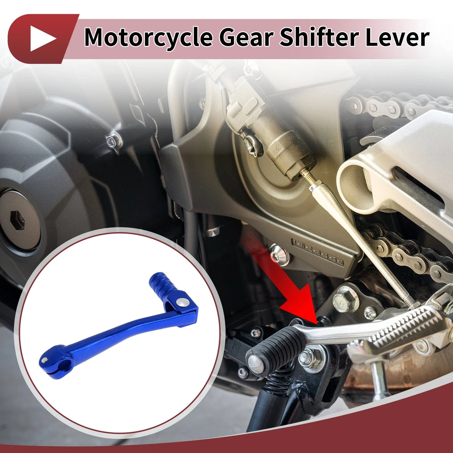Folding Gear Shifter Lever for Honda CRF50 Blue