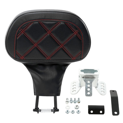 Black Driver Backrest Pad for Harley Touring Road Street Glide FLHX (88-23)