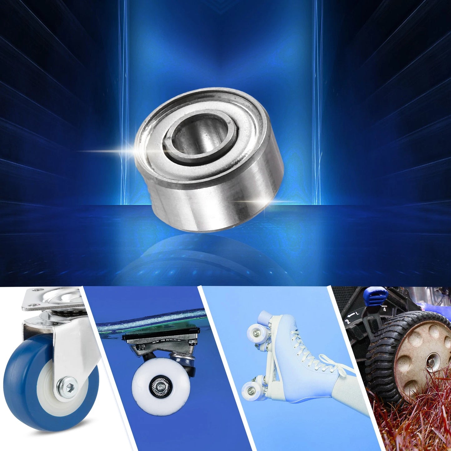 10pcs 3x8x4mm Double Metal Shield Deep Groove Ball Bearings