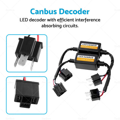 H4 LED Headlight Canbus Error Free Resistor Decoder for Car