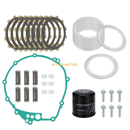 Clutch Friction Steel Plates Springs Gasket for Yamaha R6S (2006–2009)