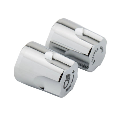2 x Chrome Headlight Adjustment Switch Knobs for Honda GL1500 (1988-2000)