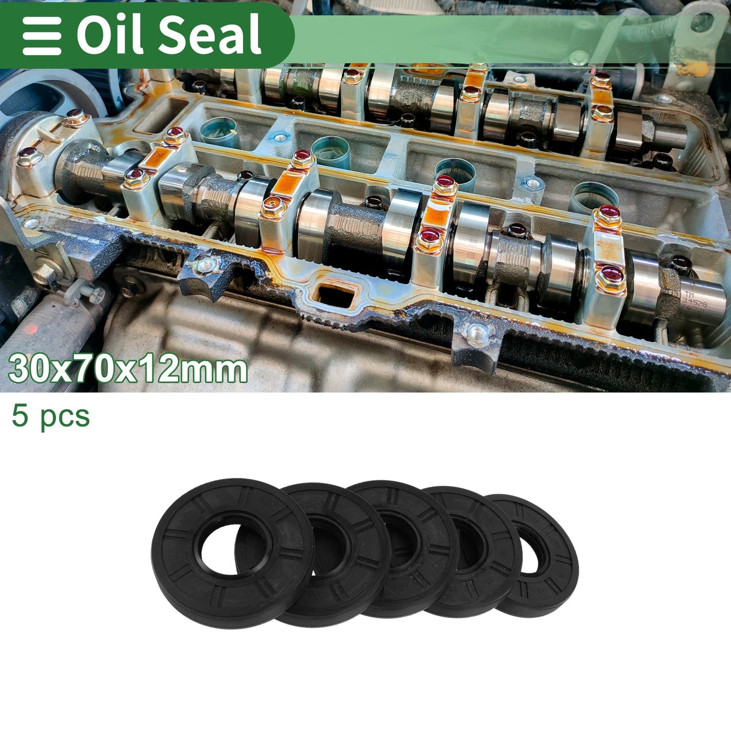 Oil Seal / 30x70x12mm / Rotary Shaft Seal NBR Rubber for Make Model