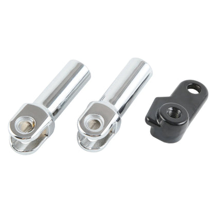 Chrome Passenger Foot Pegs Mount Clevis Kit for Harley Softail Slim (2012-2017)