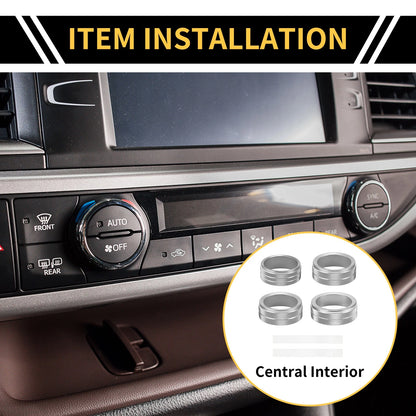 Audio Headlight Switch Knob Cover Ring for Jeep Gladiator JT (2020-2023)