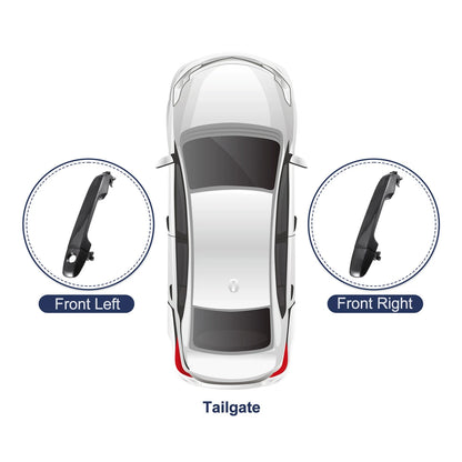 2 x Front Left Right Exterior Door Handles for Toyota Camry (2007-2011)
