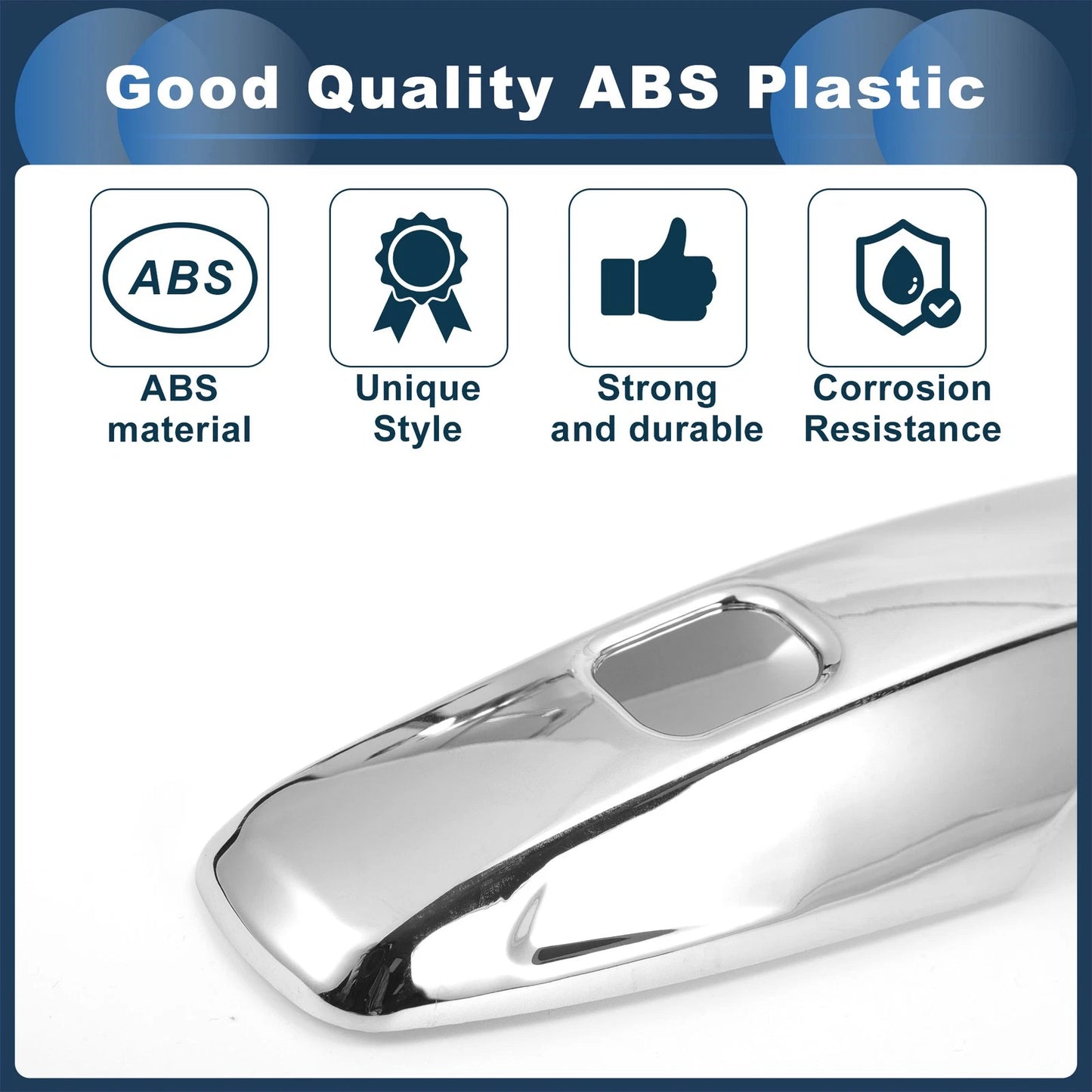 Silver Tone Door Handle Cover Trim for Volvo XC60 (2018-2023)