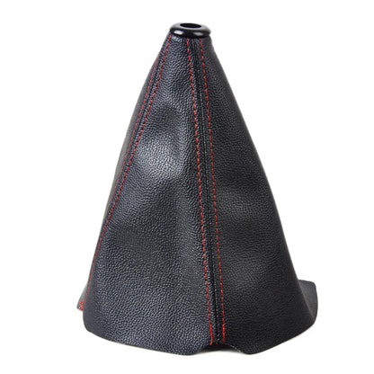 Black PVC Leather Manual Auto Gear Shifter Boot Cover for Universal Cars