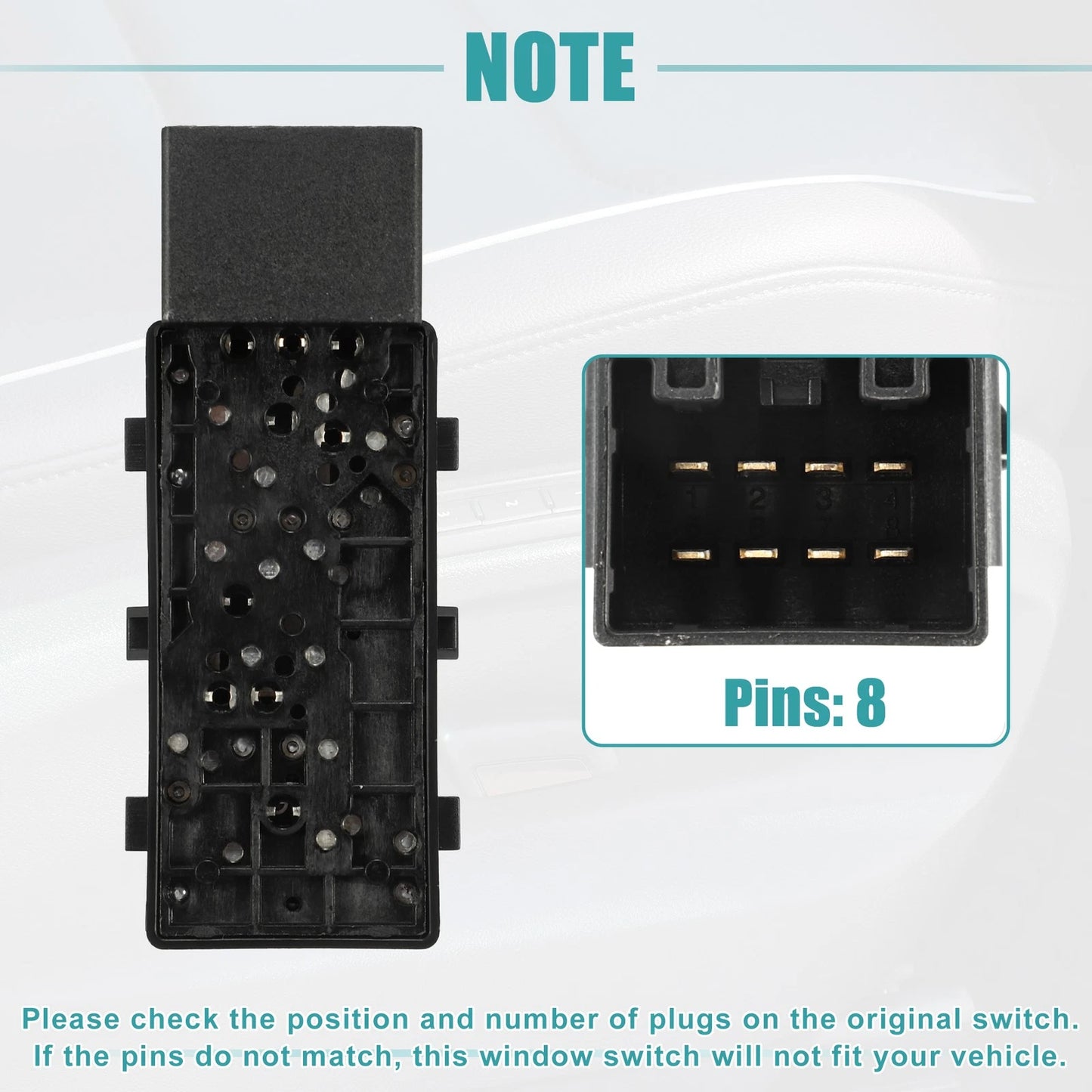 Front Left Power Seat Switch for Ford Edge (2007-2014)