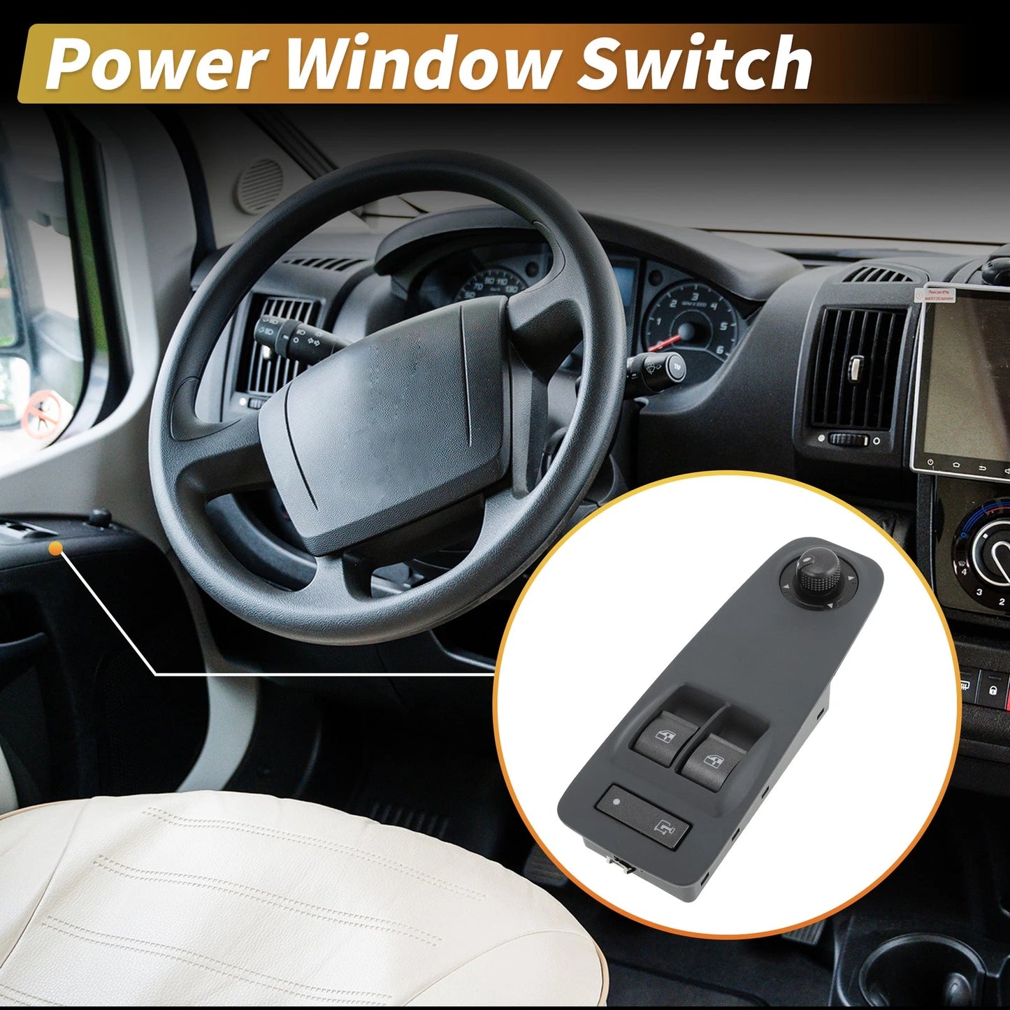 Window Switch for Fiat Ducato, Citroen Relay, Peugeot Boxer (2006-2023)