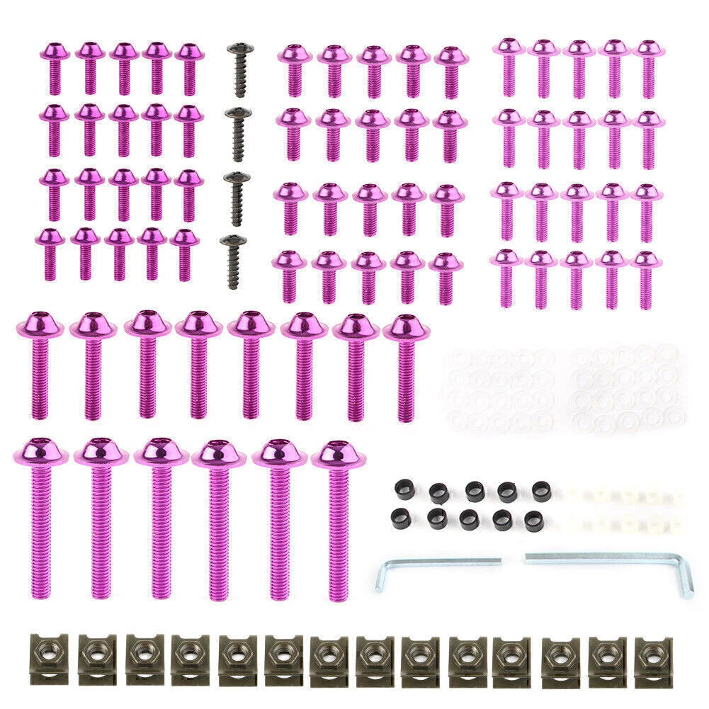 Fairing Bolt Kit for Kawasaki Ninja ZX6R ZX7R ZX9R ZX14 ZZR1400