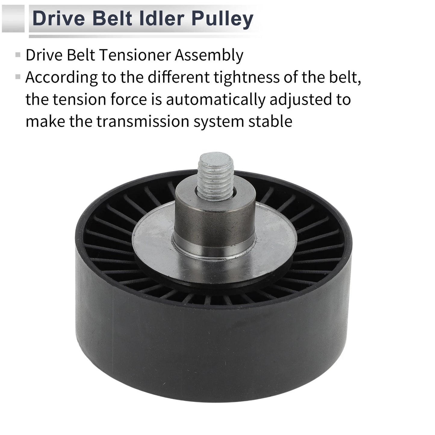 Drive Belt Idler Pulley for BMW Series 3 (2008-2012) - Black 1 x Piece