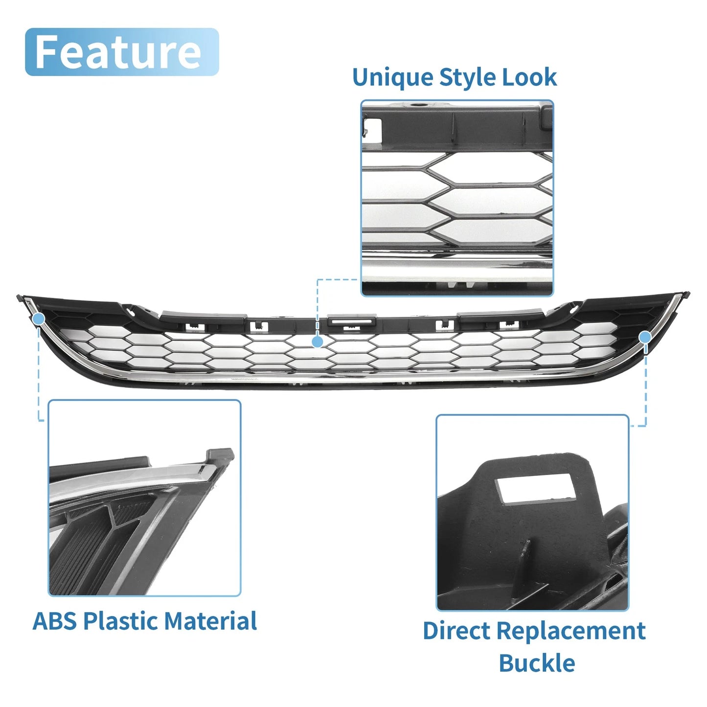 Front Lower Bumper Grille for Honda CR-V 2010-2011 Black