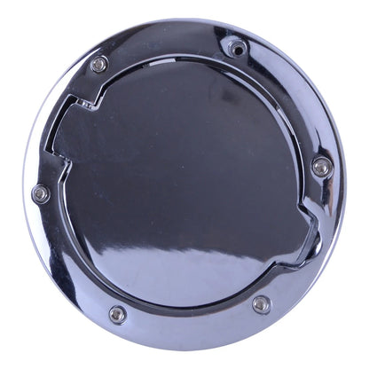 Chrome Fuel Filler Door Gas Cap Cover for Jeep Wrangler JK (2007-2017)