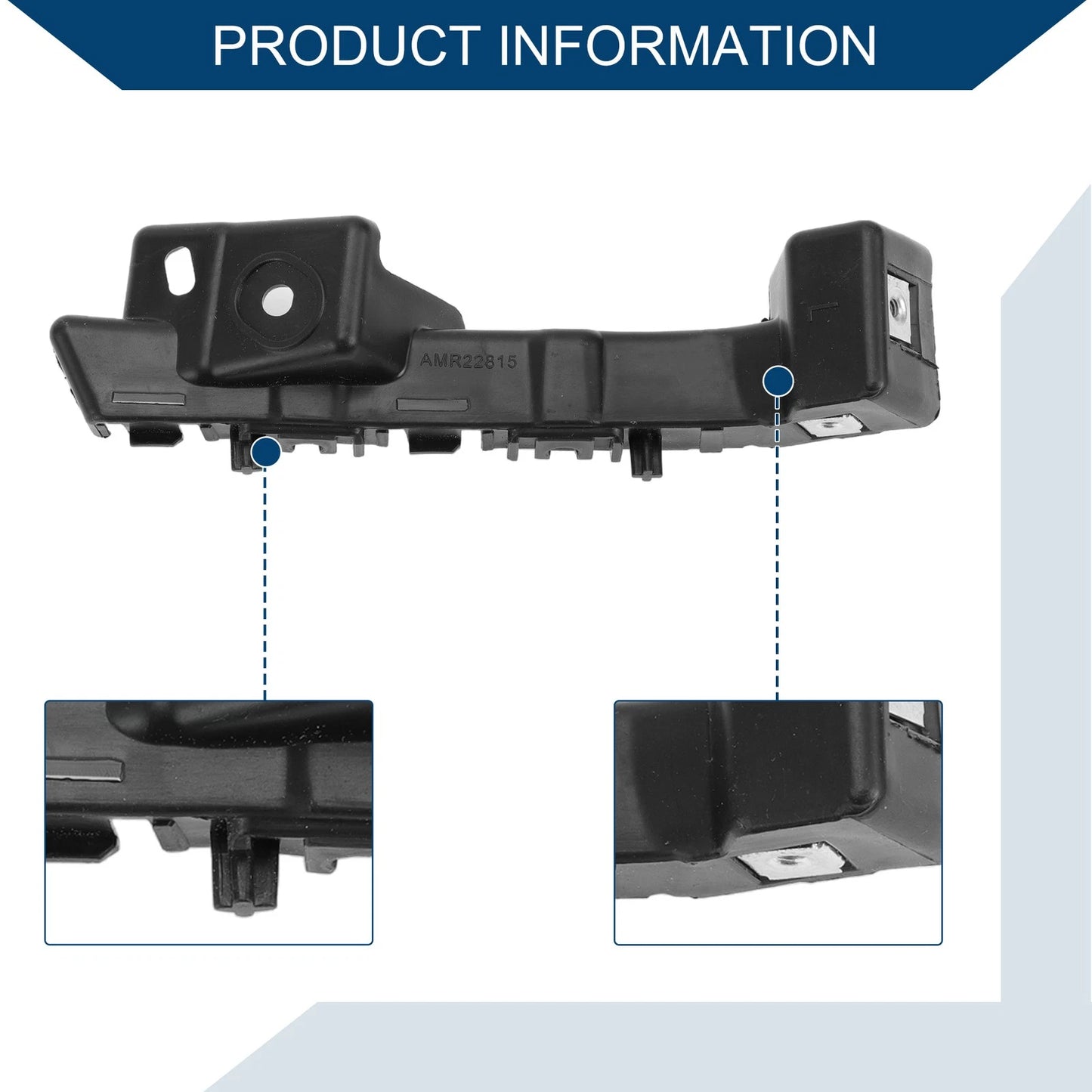 1 x Left Front Bumper Support Bracket for Chevy Malibu (2016-2022) Black