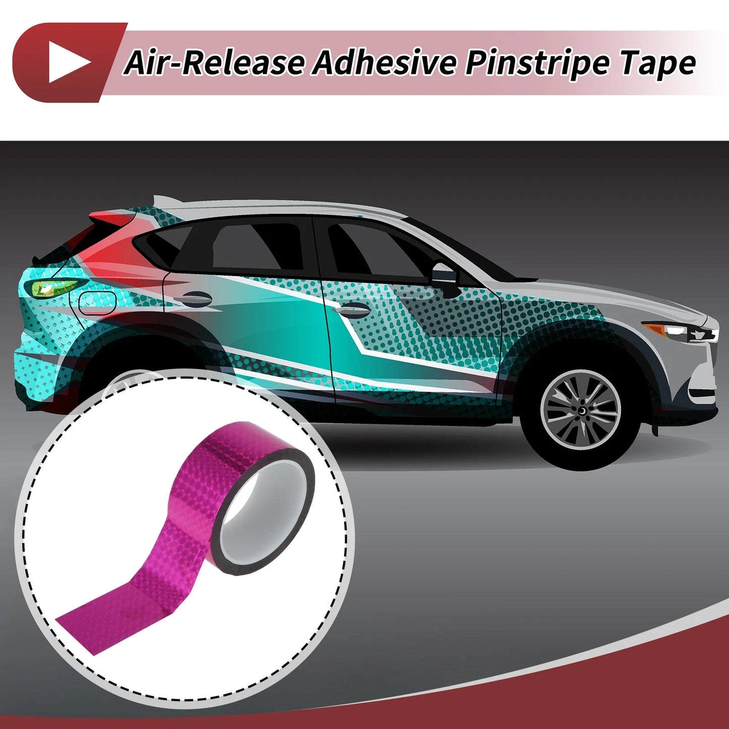 Pinstripe Tape 45mmx50m Laser Purple for Car Motorcycle Boat