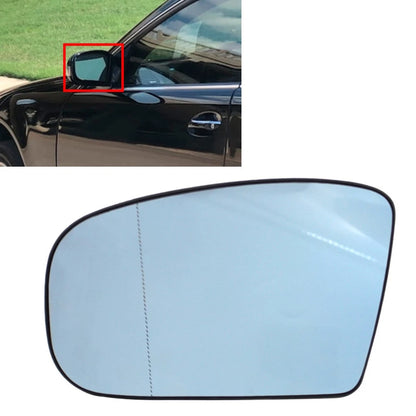 Left Blue Heated Side Mirror Glass with Plate for Mercedes S Class (1999-2003)