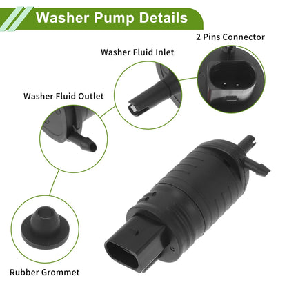 Windshield Washer Pump w/Grommet for Acura TL