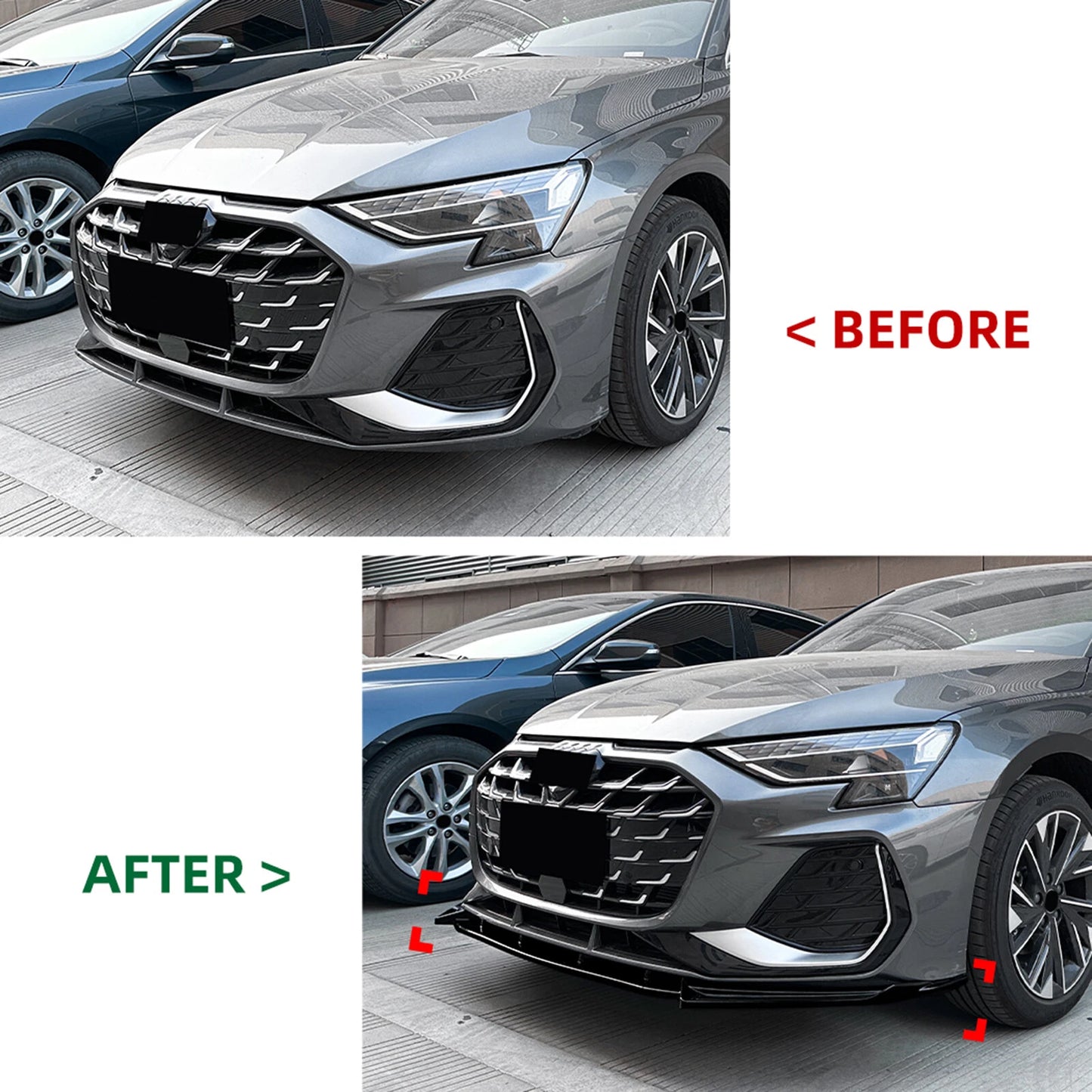 Front Bumper Lip Splitter for Audi A3 8Y Sline (2025)