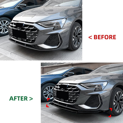 Front Bumper Lip Splitter for Audi A3 8Y Sline (2025)