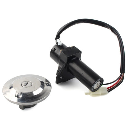 Ignition Switch Fuel Cap Lock Seat Key Set for Yamaha YBR125 (2002-2013)