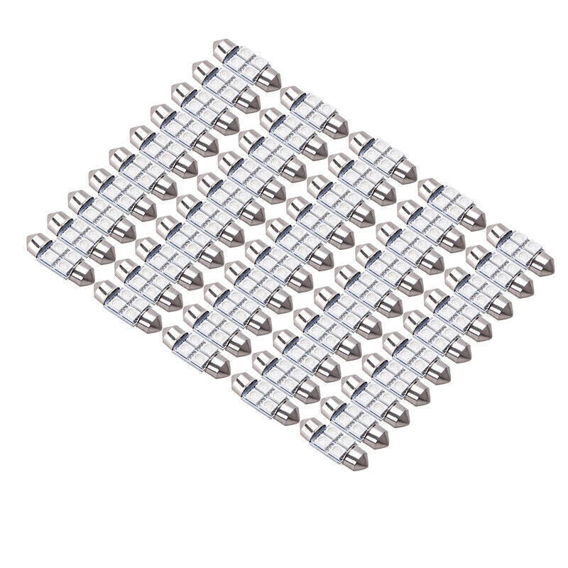 50 x 31mm 4-SMD 5050 LED Festoon Interior Lights for Car (No specific years)