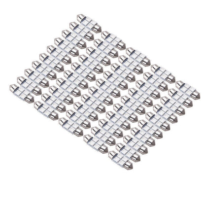 50 x 31mm 4-SMD 5050 LED Festoon Interior Lights for Car (No specific years)