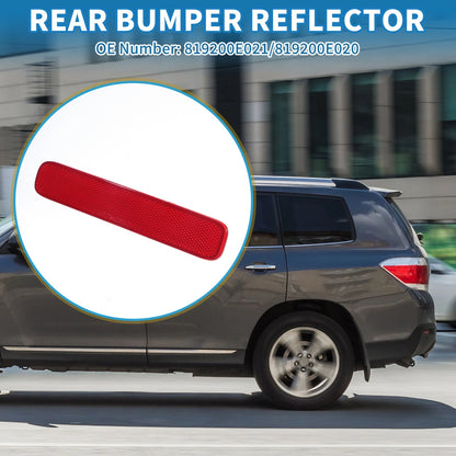2 x Rear Left Bumper Reflector for Toyota Highlander (2011–2013)