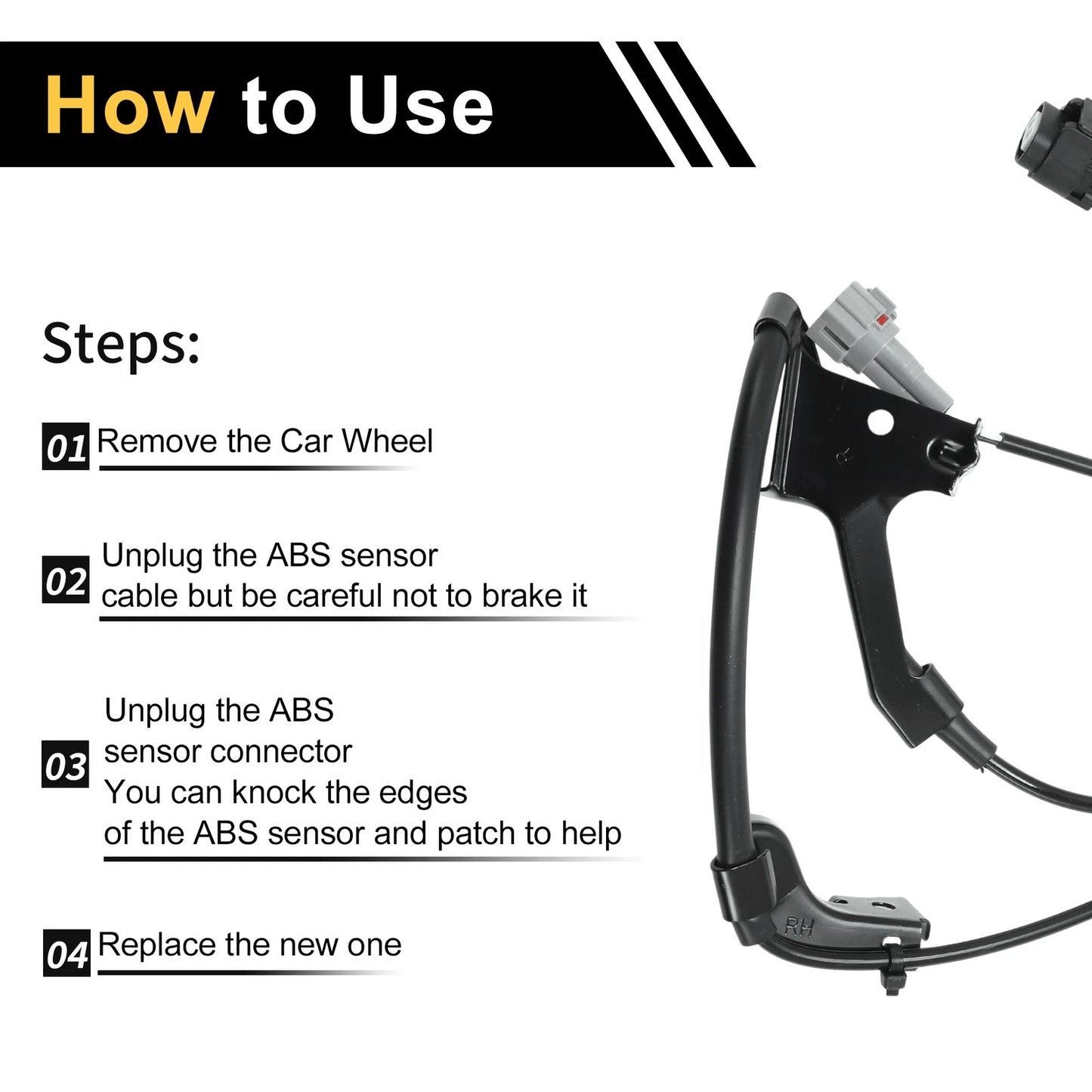 ABS Wheel Speed Sensor for Toyota Tacoma Front Right (2016-2019)