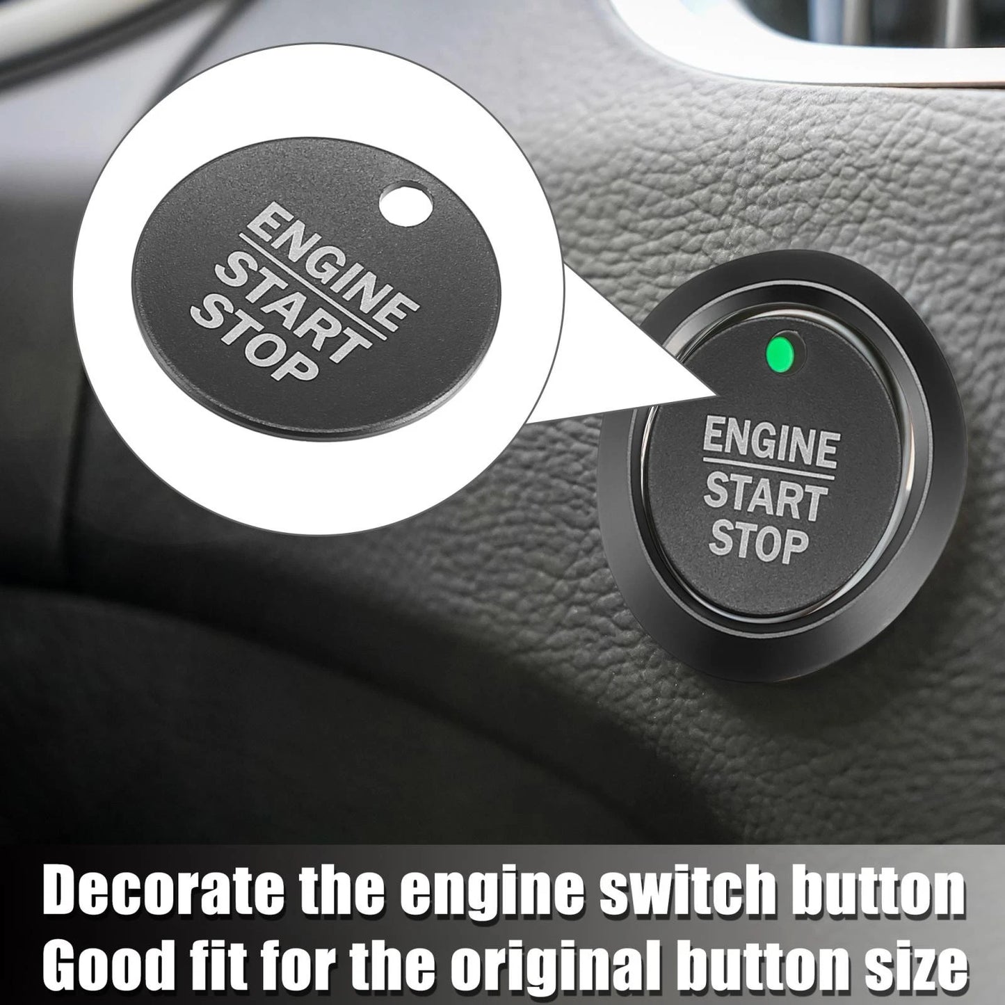 Engine Start Stop Button Cover Kit for Ford F-150 (2016-2021) Black