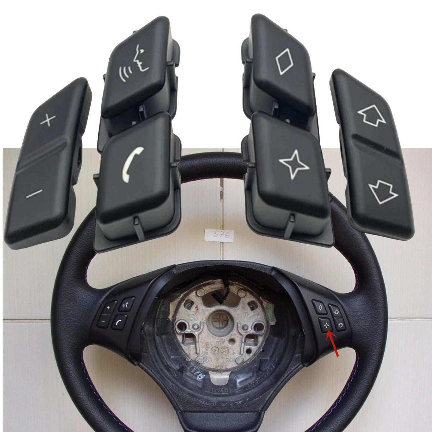 Steering Wheel Control Switch Cover for BMW E90 E91 E92 E93 (2005-2012)