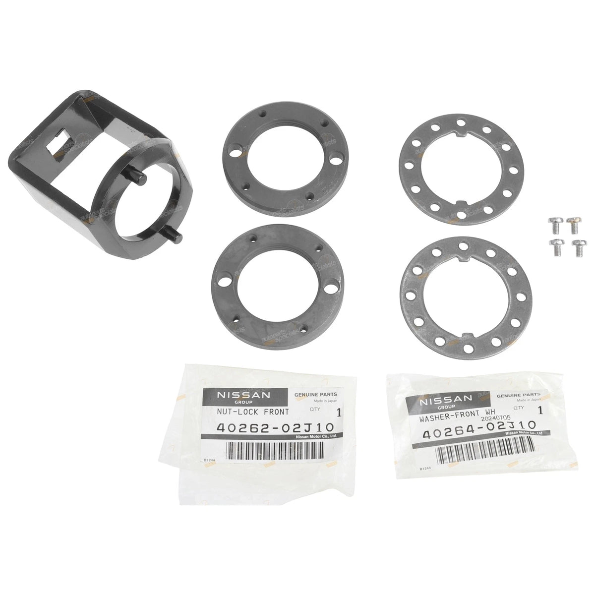 Front Wheel Bearing Hub Lock Nut Socket Washer Kit for Patrol GU Y61 Safari