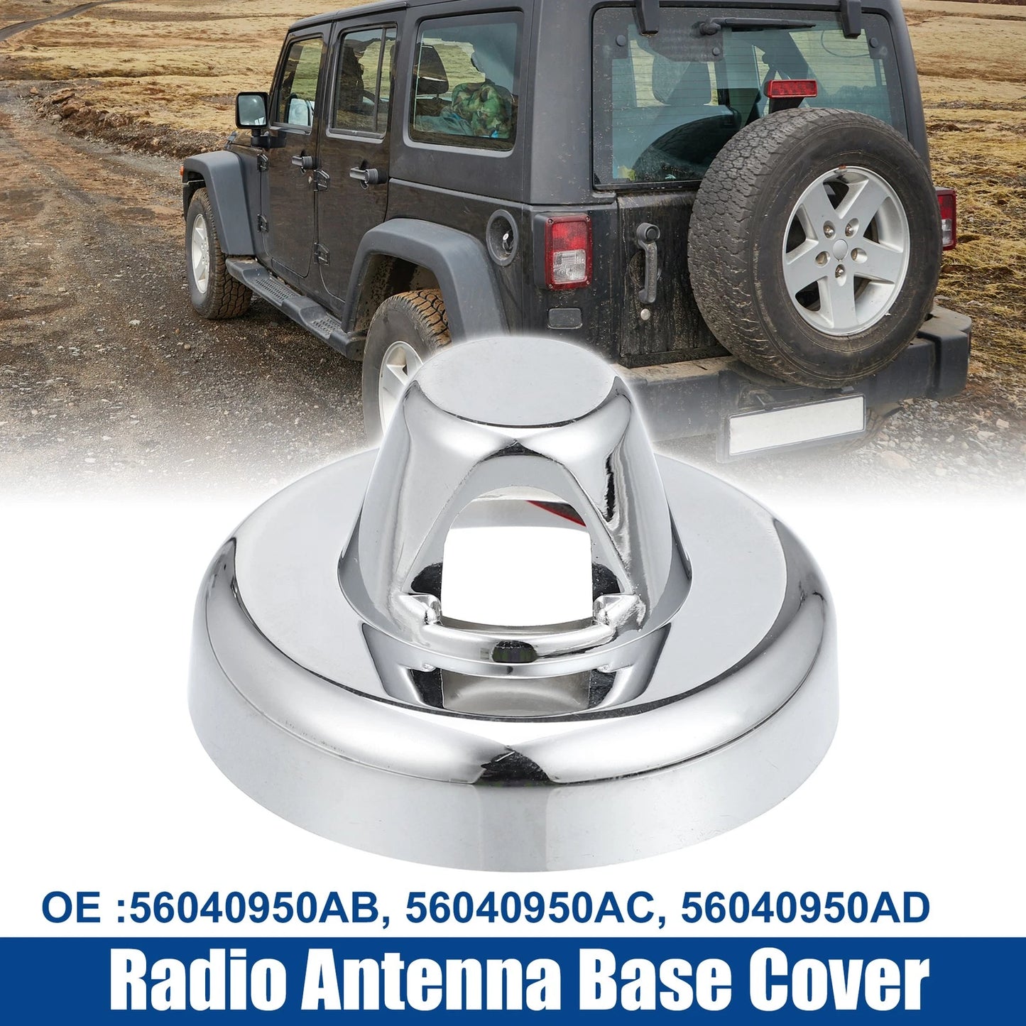 Radio Antenna Base Cover for Jeep Wrangler & Gladiator (2018-2023)