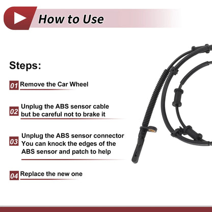 ABS Wheel Speed Sensor for Jeep JL Wrangler (2018-2023)