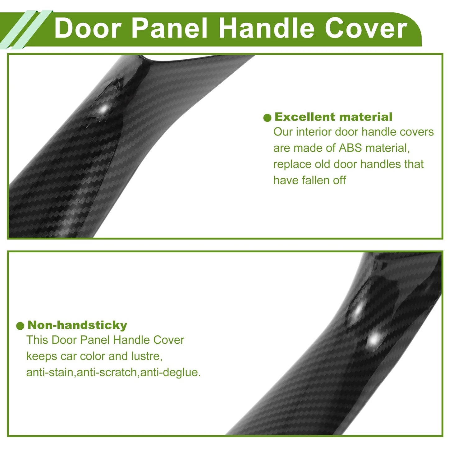 Door Panel Handle Trim Cover for BMW 5 Series (2017-2022) Carbon Black