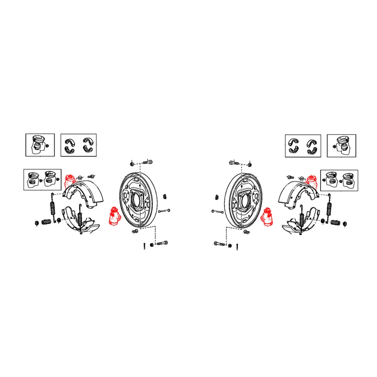 Front Wheel Brake Cylinder Set for Toyota Hilux 1984-1988