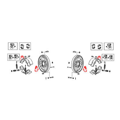 Front Wheel Brake Cylinder Set for Toyota Hilux 1984-1988