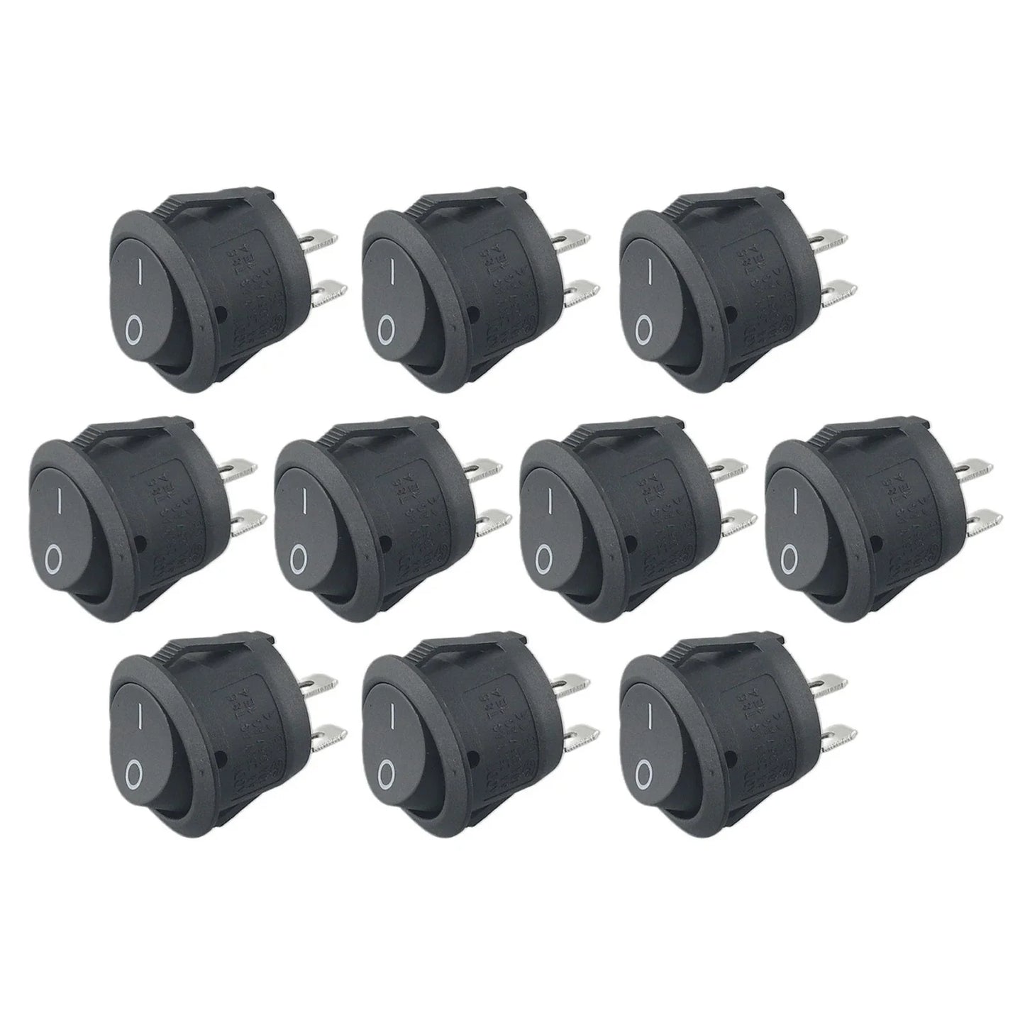 12V Small Round Rocker Switch 2 PIN SPST for Campervan/Caravan/Boat