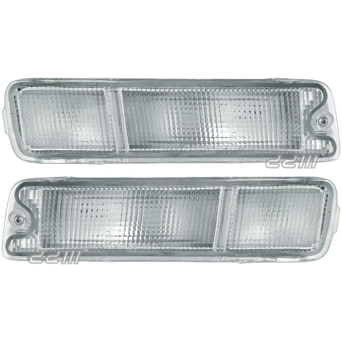 Clear Front Bumper Light Bar Lamps for Mitsubishi Triton MK (1996-2006)