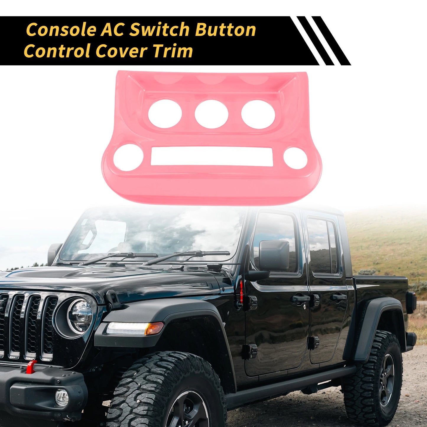 AC Switch Button Control Cover Trim for Jeep Wrangler JK JKU (2011-2017) Pink