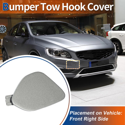 Front Right Tow Hook Cover for Volvo S60 (2014-2016) Gray